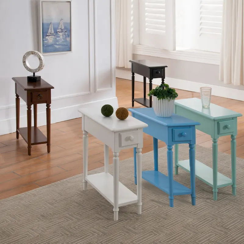 Table d'appoint en bois style balnéaire