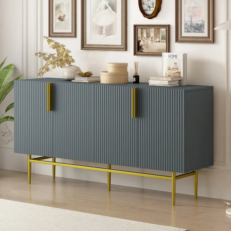 Buffet de rangement moderne à 4 portes pour salle à manger, salon, chambre, couloir