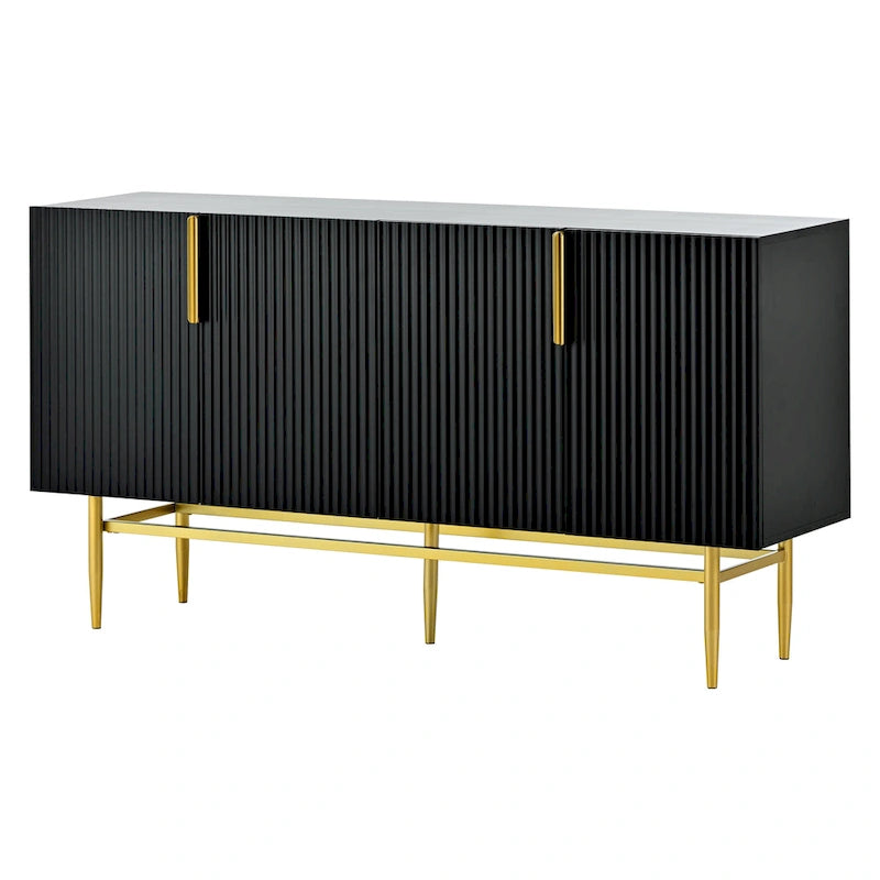 Buffet de rangement moderne à 4 portes pour salle à manger, salon, chambre, couloir