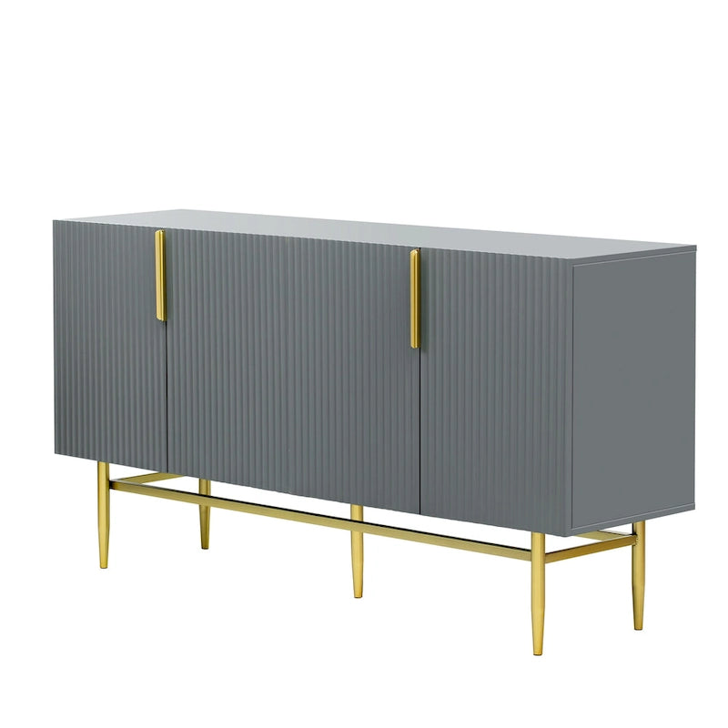 Buffet de rangement moderne à 4 portes pour salle à manger, salon, chambre, couloir
