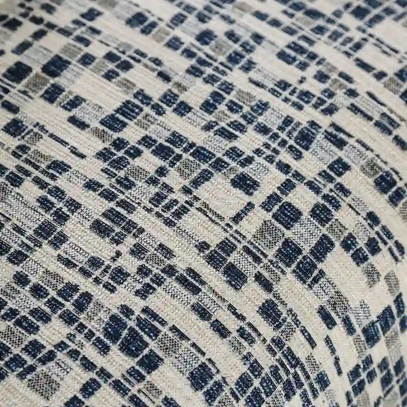 Ottoman contemporain à rayures en chenille multicolores
