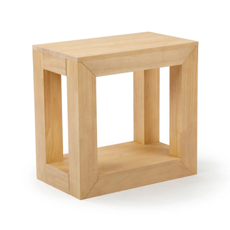 Table d'appoint rectangulaire moderne avec étagère