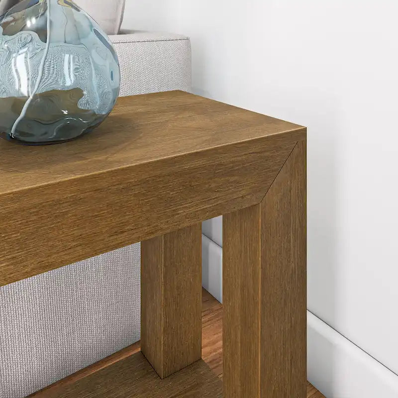 Table d'appoint rectangulaire moderne avec étagère