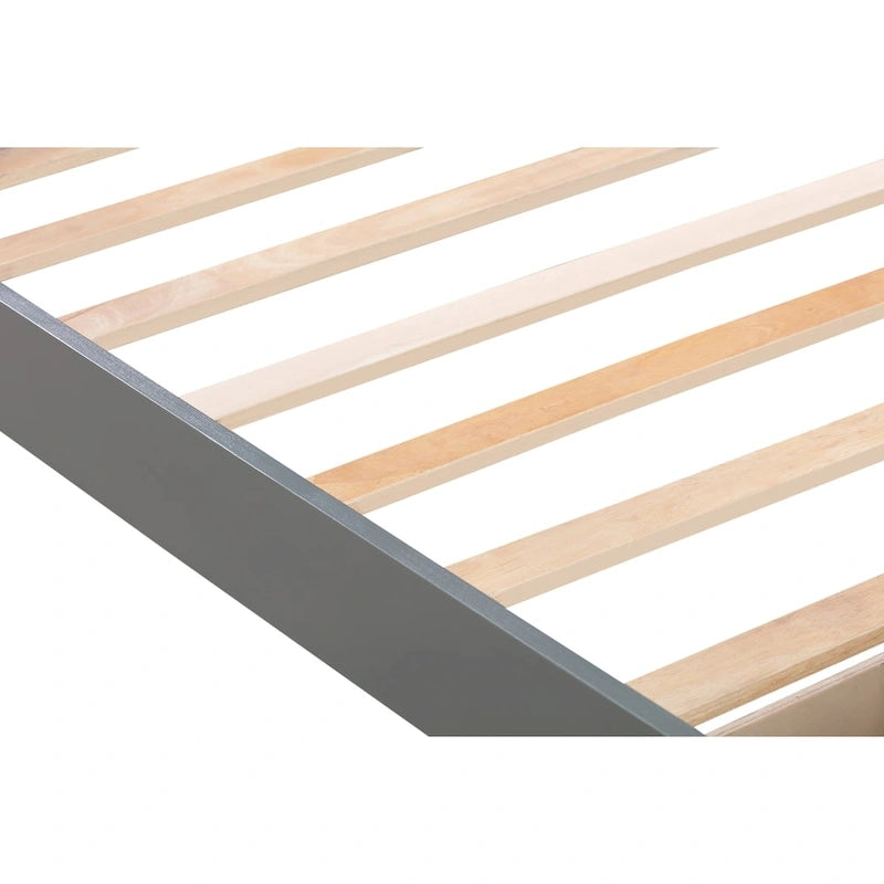 Cadre de lit double plateforme avec tiroir de rangement