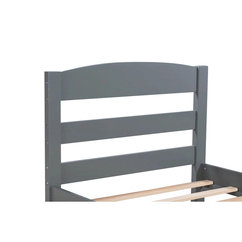 Cadre de lit double plateforme avec tiroir de rangement