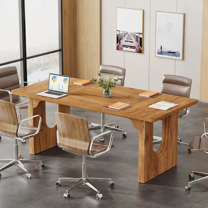 Grand bureau de direction de 70,9 pouces, bureau d'ordinateur moderne et simple