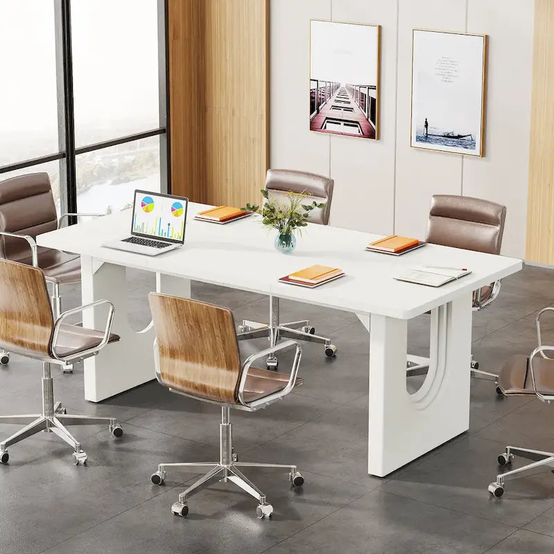 Grand bureau de direction de 70,9 pouces, bureau d'ordinateur moderne et simple
