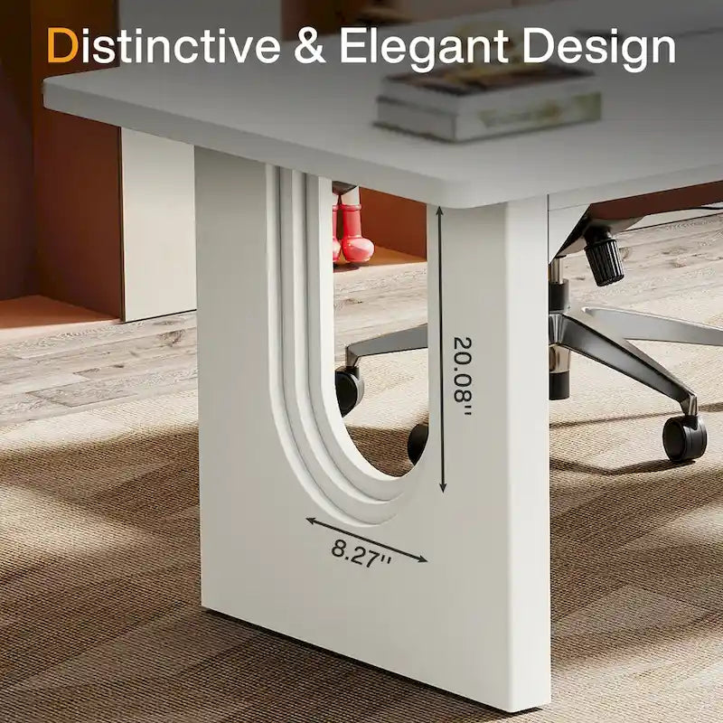 Grand bureau de direction de 70,9 pouces, bureau d'ordinateur moderne et simple