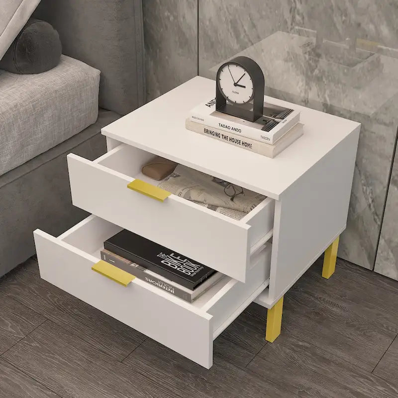 Table de chevet à 2 tiroirs pour la maison