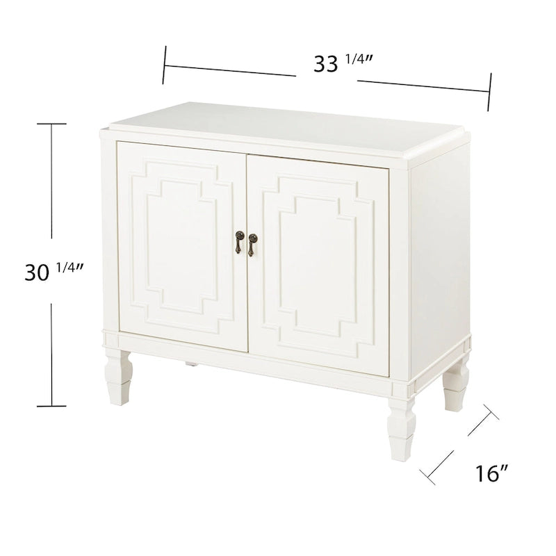 Vaisselier double porte antique blanc