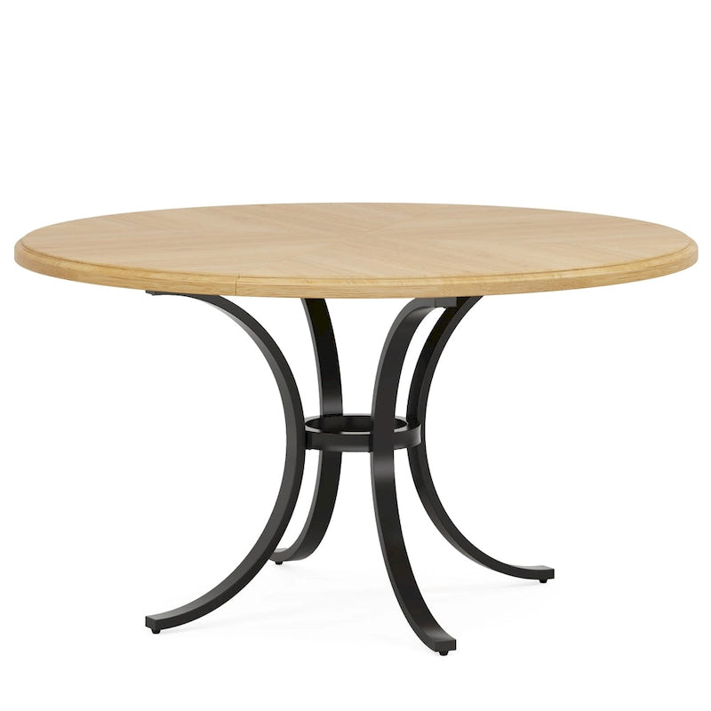 Table de salle à manger ronde de 47 pouces, pour 4 personnes