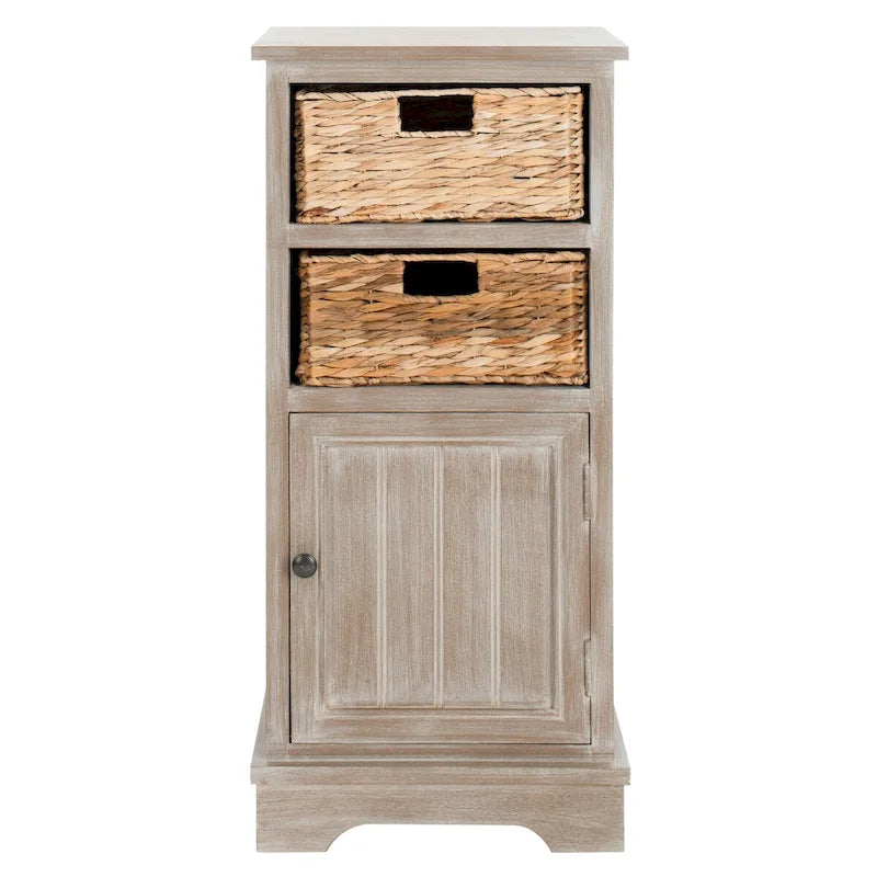 Armoire de rangement noire d'aspect vieilli - 15.9 x 11.8 x 35 - 16Lx12Px35H