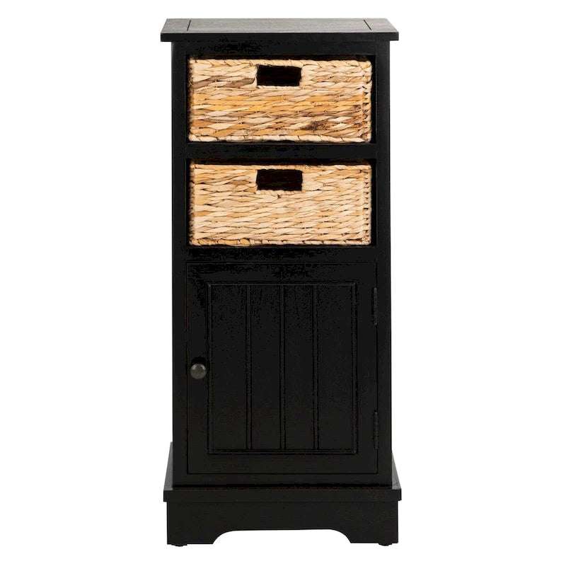 Armoire de rangement noire d'aspect vieilli - 15.9 x 11.8 x 35 - 16Lx12Px35H