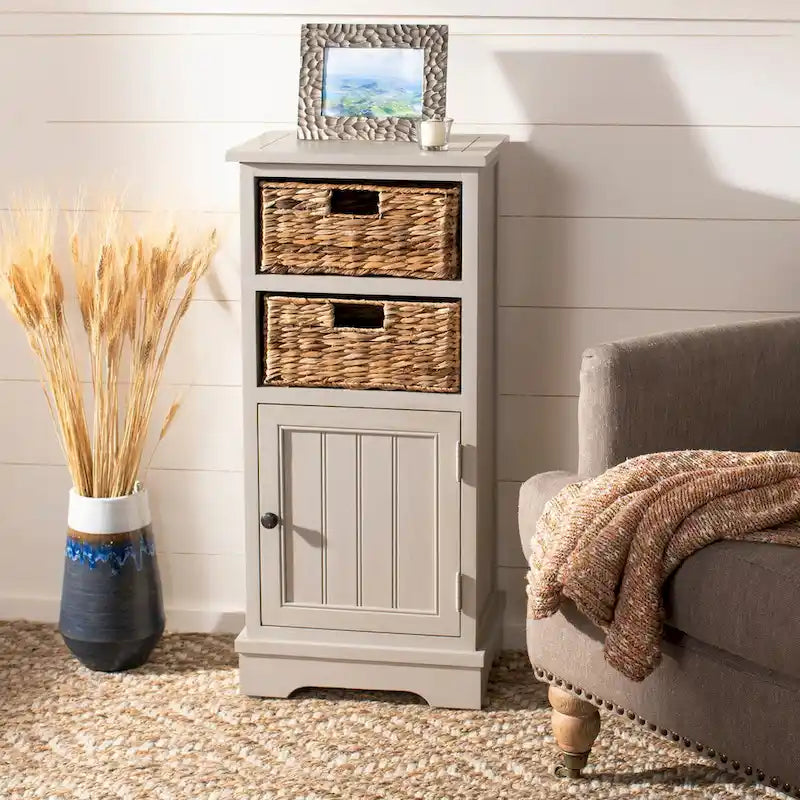 Armoire de rangement noire d'aspect vieilli - 15.9 x 11.8 x 35 - 16Lx12Px35H