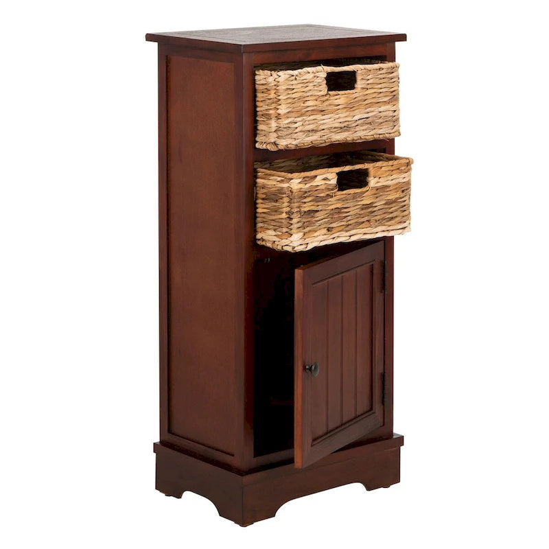 Armoire de rangement noire d'aspect vieilli - 15.9 x 11.8 x 35 - 16Lx12Px35H
