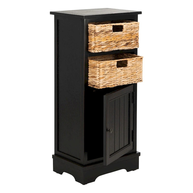 Armoire de rangement noire d'aspect vieilli - 15.9 x 11.8 x 35 - 16Lx12Px35H