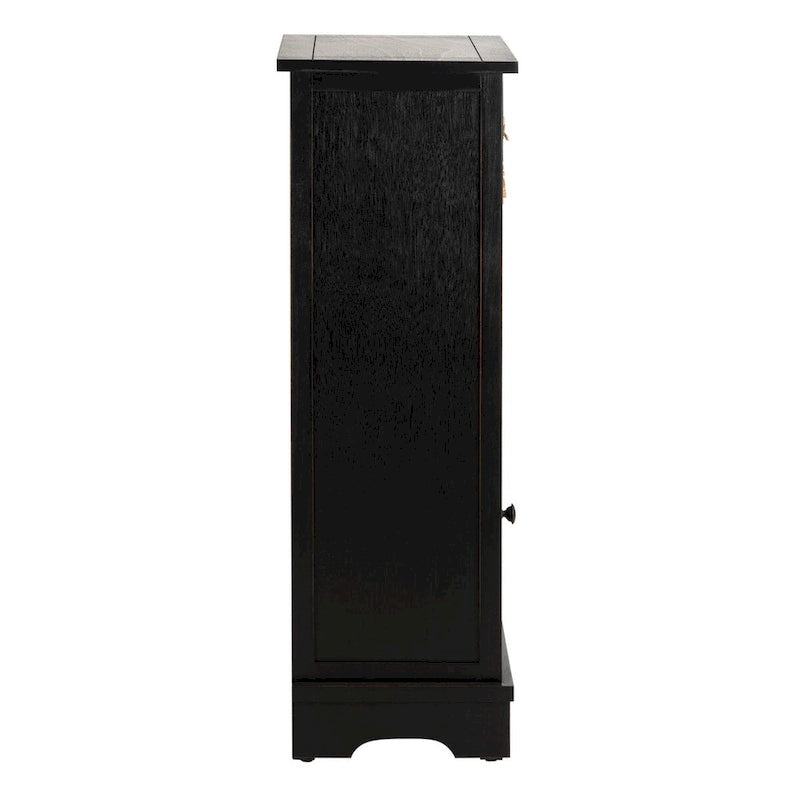 Armoire de rangement noire d'aspect vieilli - 15.9 x 11.8 x 35 - 16Lx12Px35H