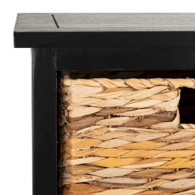 Armoire de rangement noire d'aspect vieilli - 15.9 x 11.8 x 35 - 16Lx12Px35H
