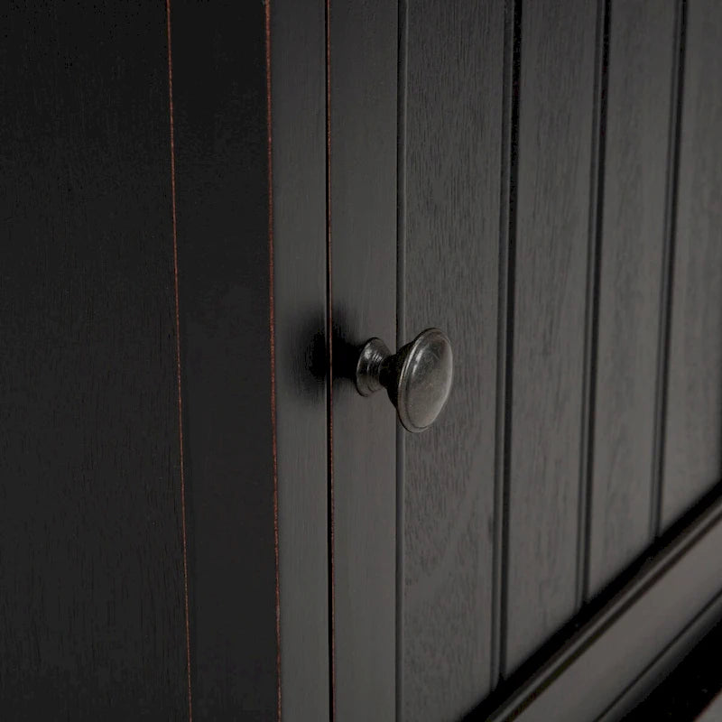 Armoire de rangement noire d'aspect vieilli - 15.9 x 11.8 x 35 - 16Lx12Px35H