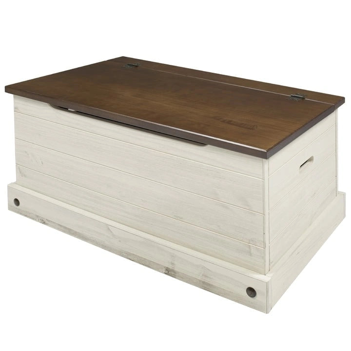 Coffre de rangement/ottoman en bois