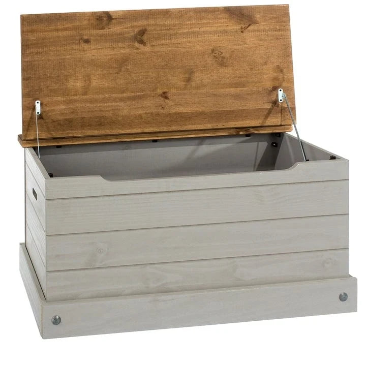 Coffre de rangement/ottoman en bois