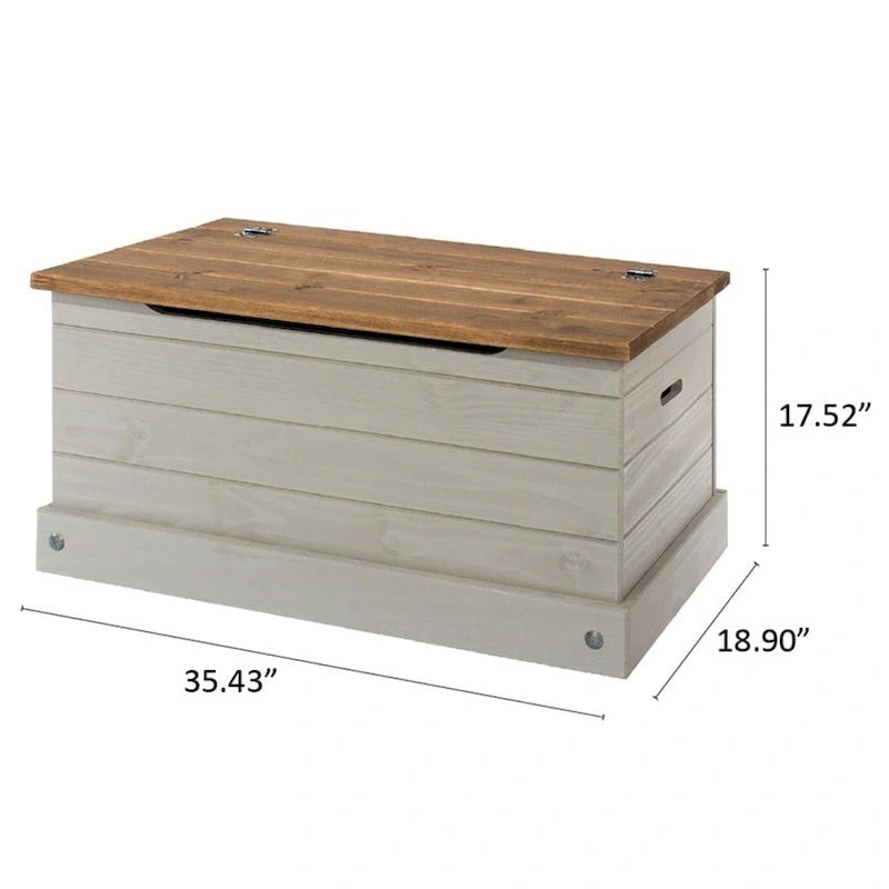 Coffre de rangement/ottoman en bois
