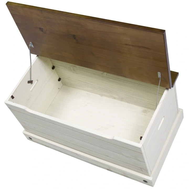 Coffre de rangement/ottoman en bois
