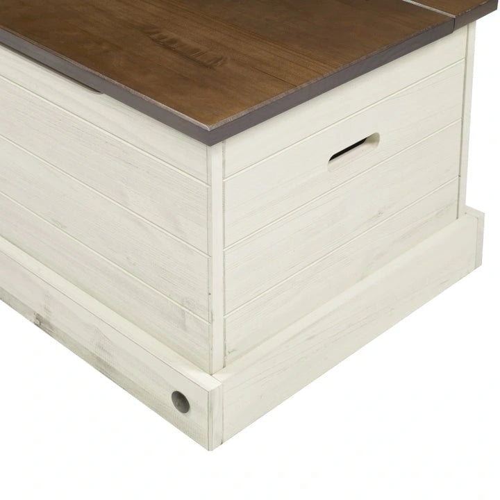 Coffre de rangement/ottoman en bois