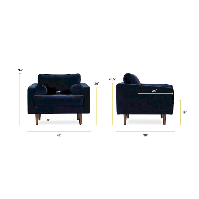 Fauteuil de salon en tissu Napa