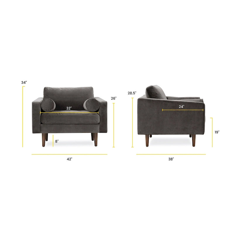 Fauteuil de salon en tissu Napa
