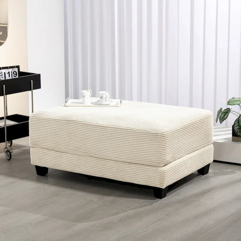 Le Pouf Contemporain en Velours Côtelé Surdimensionné