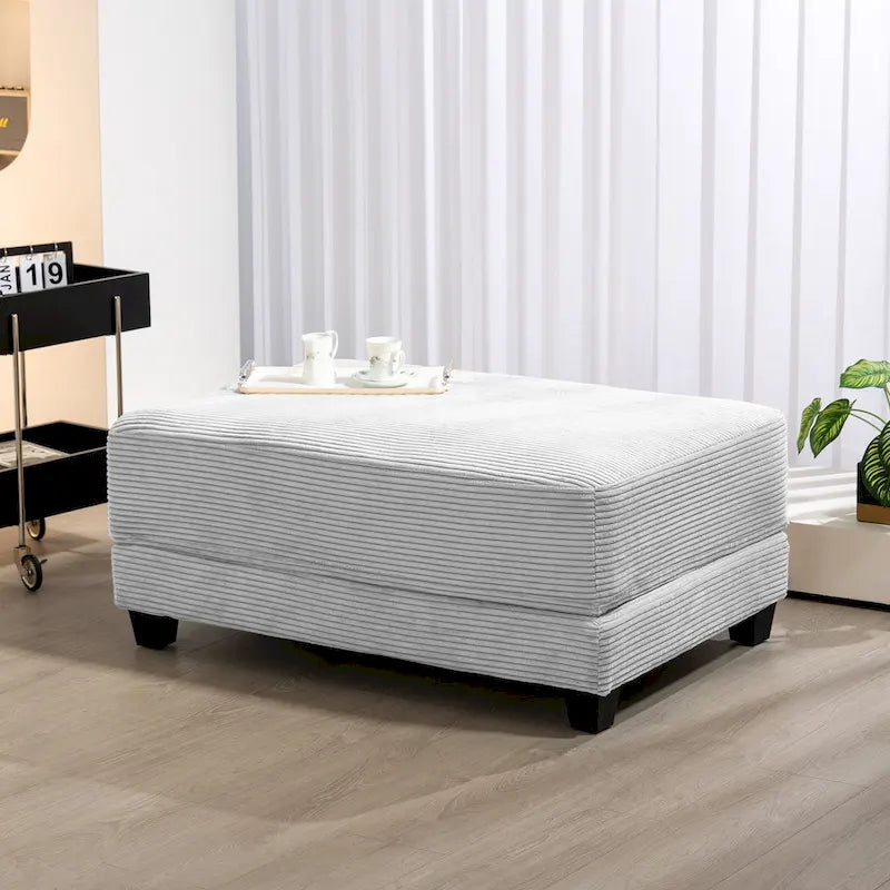 Le Pouf Contemporain en Velours Côtelé Surdimensionné