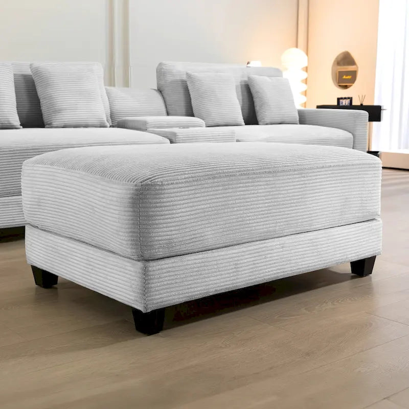 Le Pouf Contemporain en Velours Côtelé Surdimensionné
