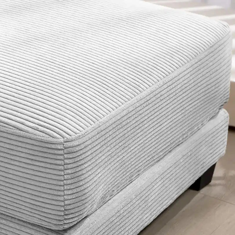 Le Pouf Contemporain en Velours Côtelé Surdimensionné