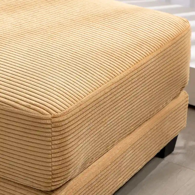 Le Pouf Contemporain en Velours Côtelé Surdimensionné