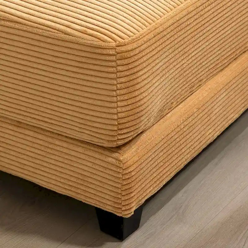 Le Pouf Contemporain en Velours Côtelé Surdimensionné