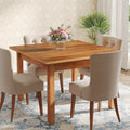 Table à manger carrée de 100 cm pour 2-4 personnes avec pieds en bois massif pour salon et salle à manger