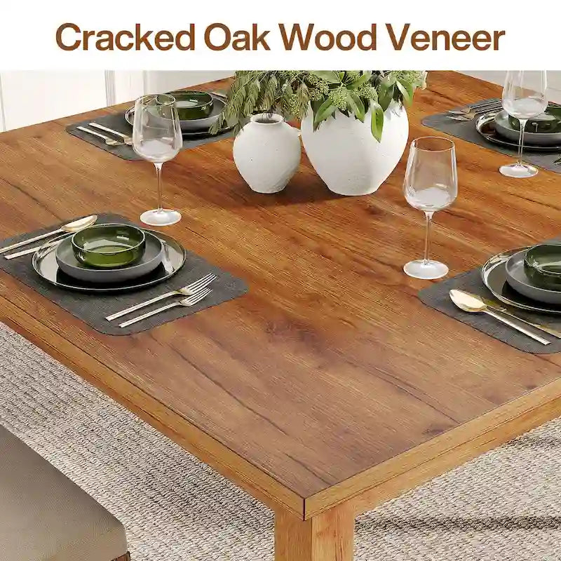 Table à manger carrée de 100 cm pour 2-4 personnes avec pieds en bois massif pour salon et salle à manger