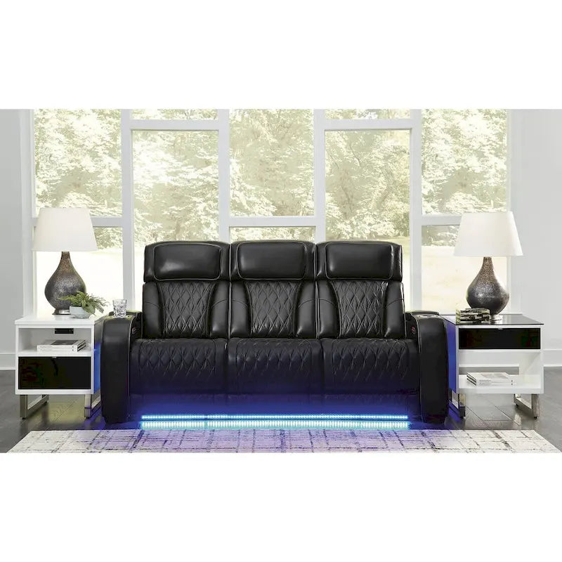 Boyington Black Power Reclining Sofa - 86W x 38D x 44H