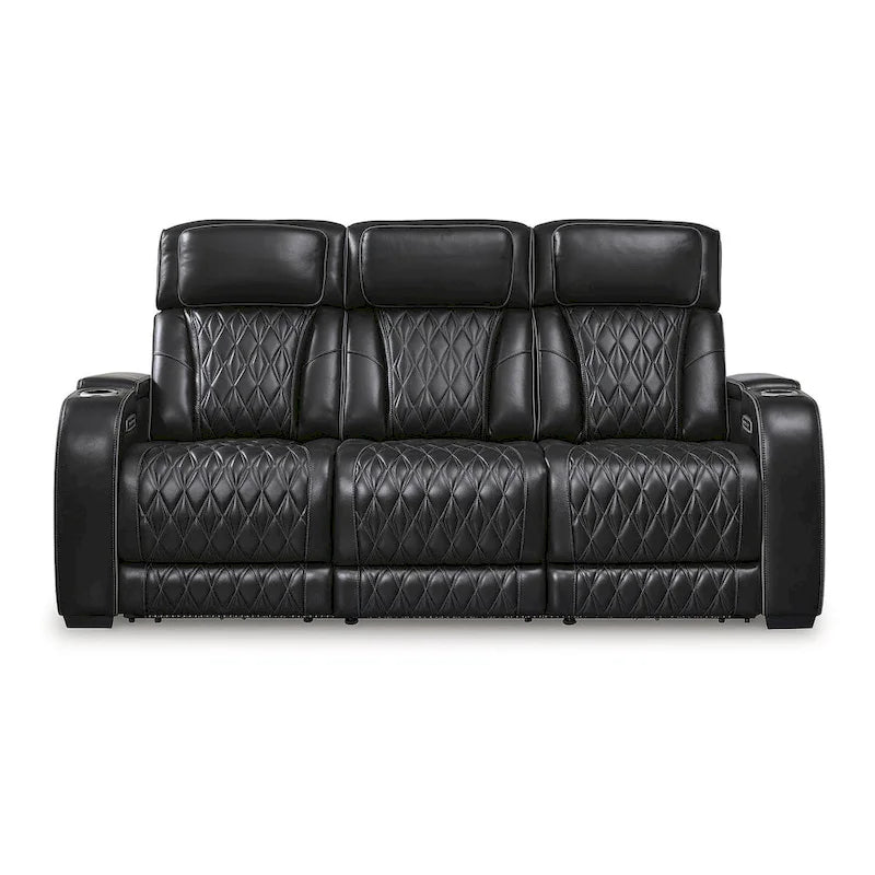 Canapé inclinable électrique noir - 86L x 38P x 44H
