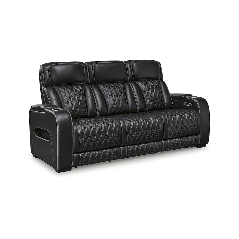 Canapé inclinable électrique noir - 86L x 38P x 44H