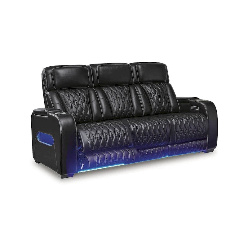 Canapé inclinable électrique noir - 86L x 38P x 44H