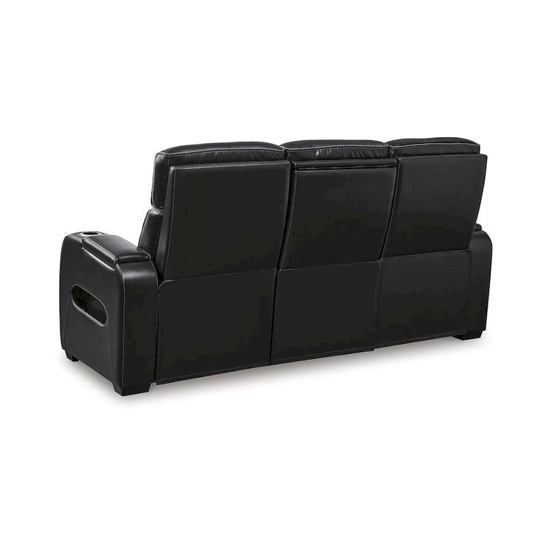 Canapé inclinable électrique noir - 86L x 38P x 44H