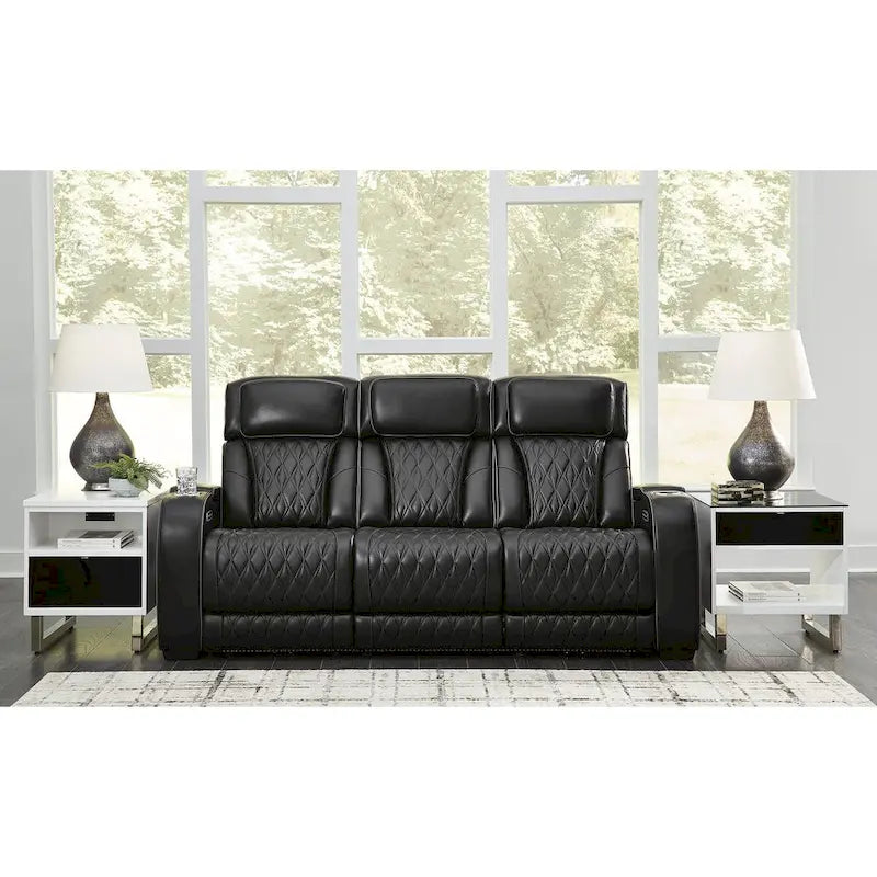 Canapé inclinable électrique noir - 86L x 38P x 44H