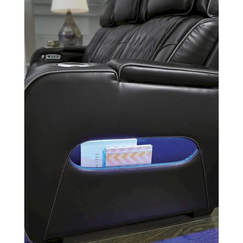 Canapé inclinable électrique noir - 86L x 38P x 44H