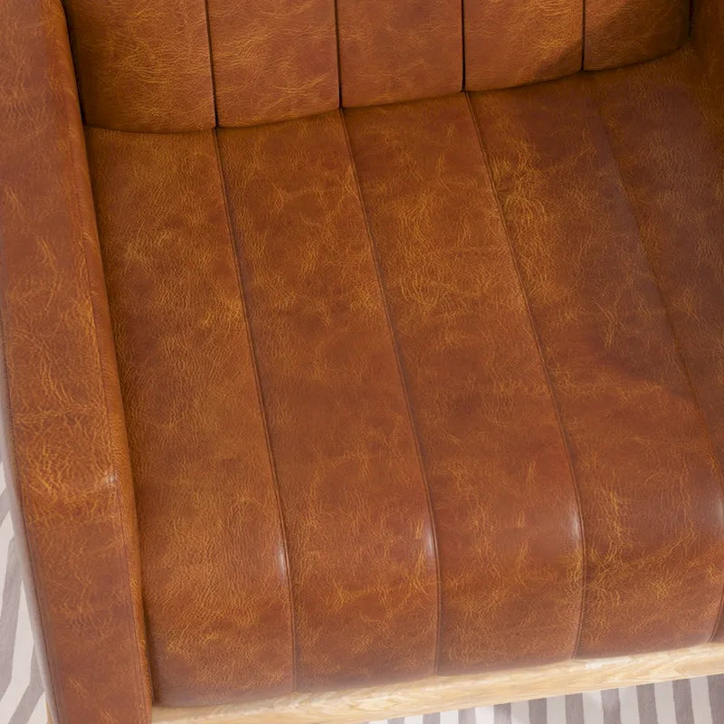 Fauteuil à bascule réglable, fauteuil à bascule de chambre de bébé avec dossier haut et repose-pieds réglables