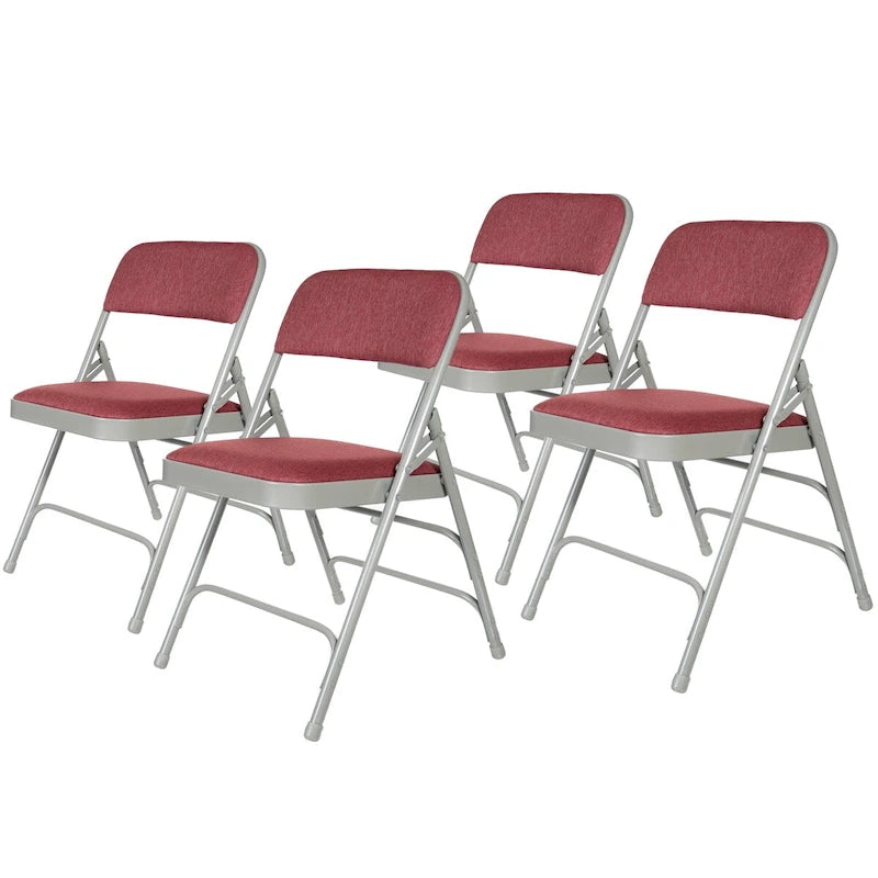 Chaise pliante Triple Renfort en Tissu, Lot de 4