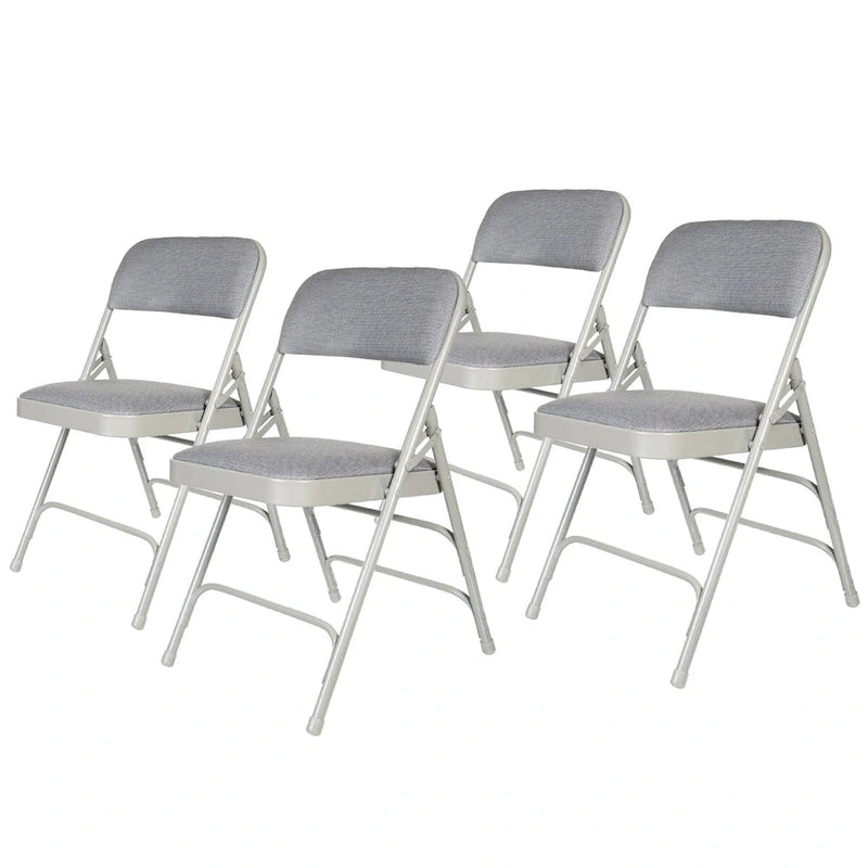 Chaise pliante Triple Renfort en Tissu, Lot de 4
