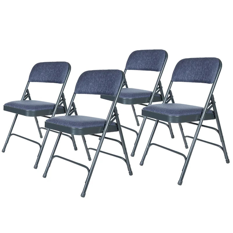 Chaise pliante Triple Renfort en Tissu, Lot de 4