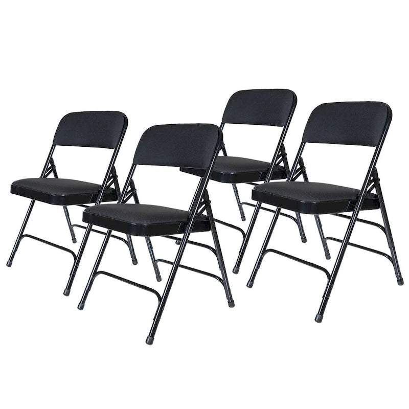 Chaise pliante Triple Renfort en Tissu, Lot de 4